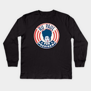Ru Paul for President Kids Long Sleeve T-Shirt